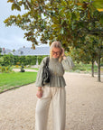 BLOUSE VICHY ELENA KAKI