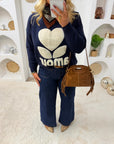 PULL AMOUR BLEU MARINE