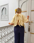BLOUSE POIS JAUNE