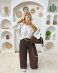 PANTALON LYS MARRON