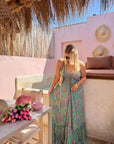 ROBE SELMA VERTE & BLEUE