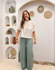 PANTALON FLUIDE ALMA KAKI