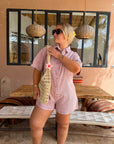 COMBI-SHORT NOÉE VIEUX ROSE