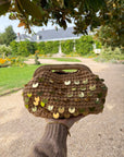 POCHETTE À MAIN CROCHET CAMEL