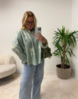 CHEMISE NOEUD VERTE