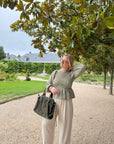 BLOUSE VICHY ELENA KAKI
