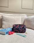 TROUSSE MATHILDE FLEURIE BLEU TAILLE S