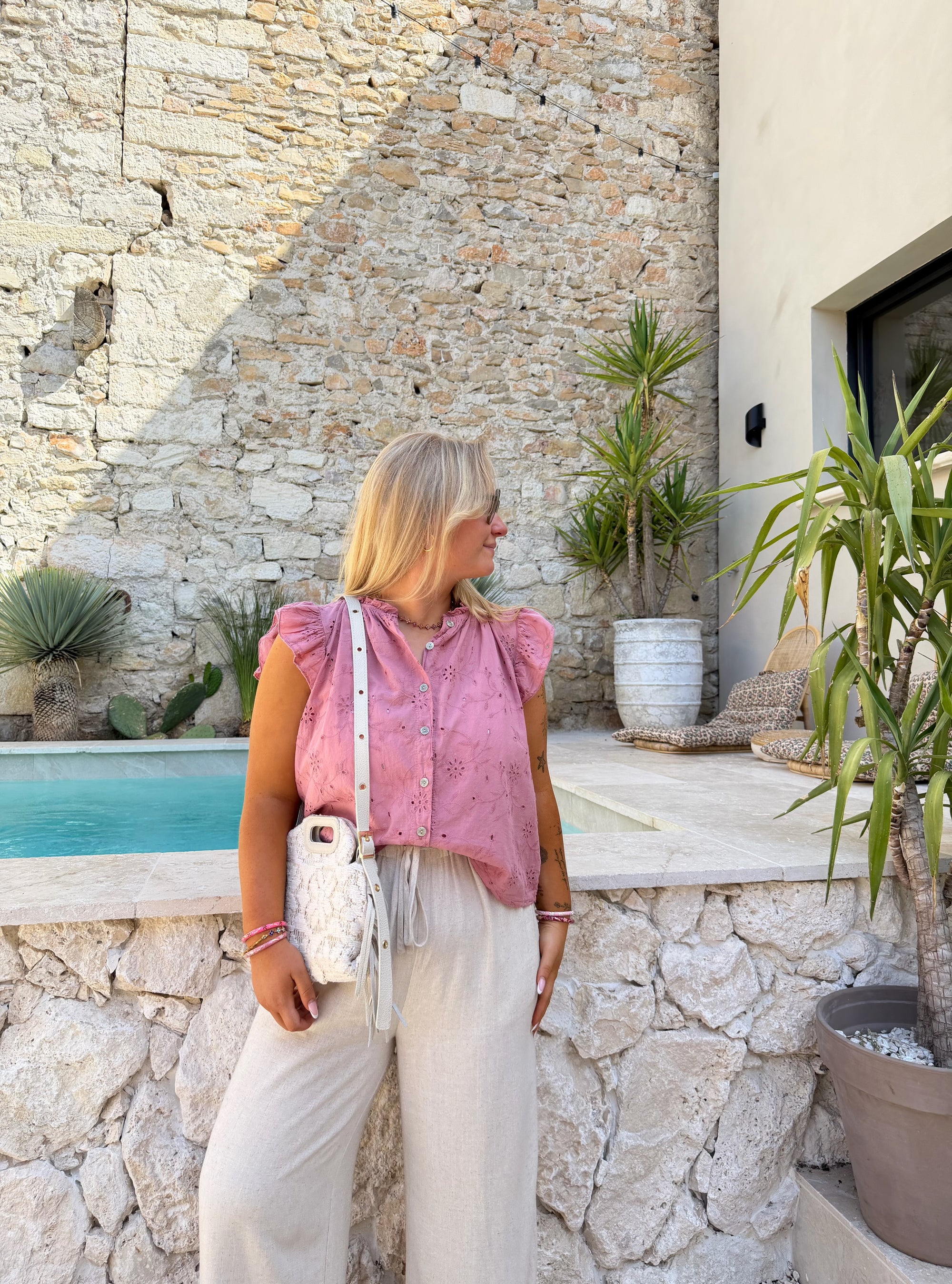 BLOUSE CASSANDRE ROSE