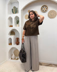 PANTALON FLUIDE ALMA TAUPE