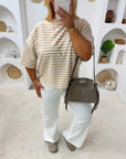 HAUT RAYÉ ANNA TAUPE & BEIGE