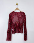 HAUT SEQUIN LYA BORDEAUX