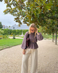 BLOUSE VICHY ELENA PRUNE