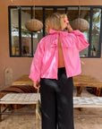 BLOUSE NŒUD ASTRID FUSHIA
