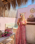 ROBE SELMA CORAIL & ROSE