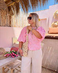 HAUT BRODÉ ZOÉ ROSE CLAIR