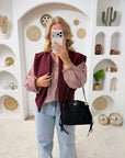 BLOUSE VICHY LOUANNE BORDEAUX