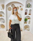 PANTALON POIS NOIR