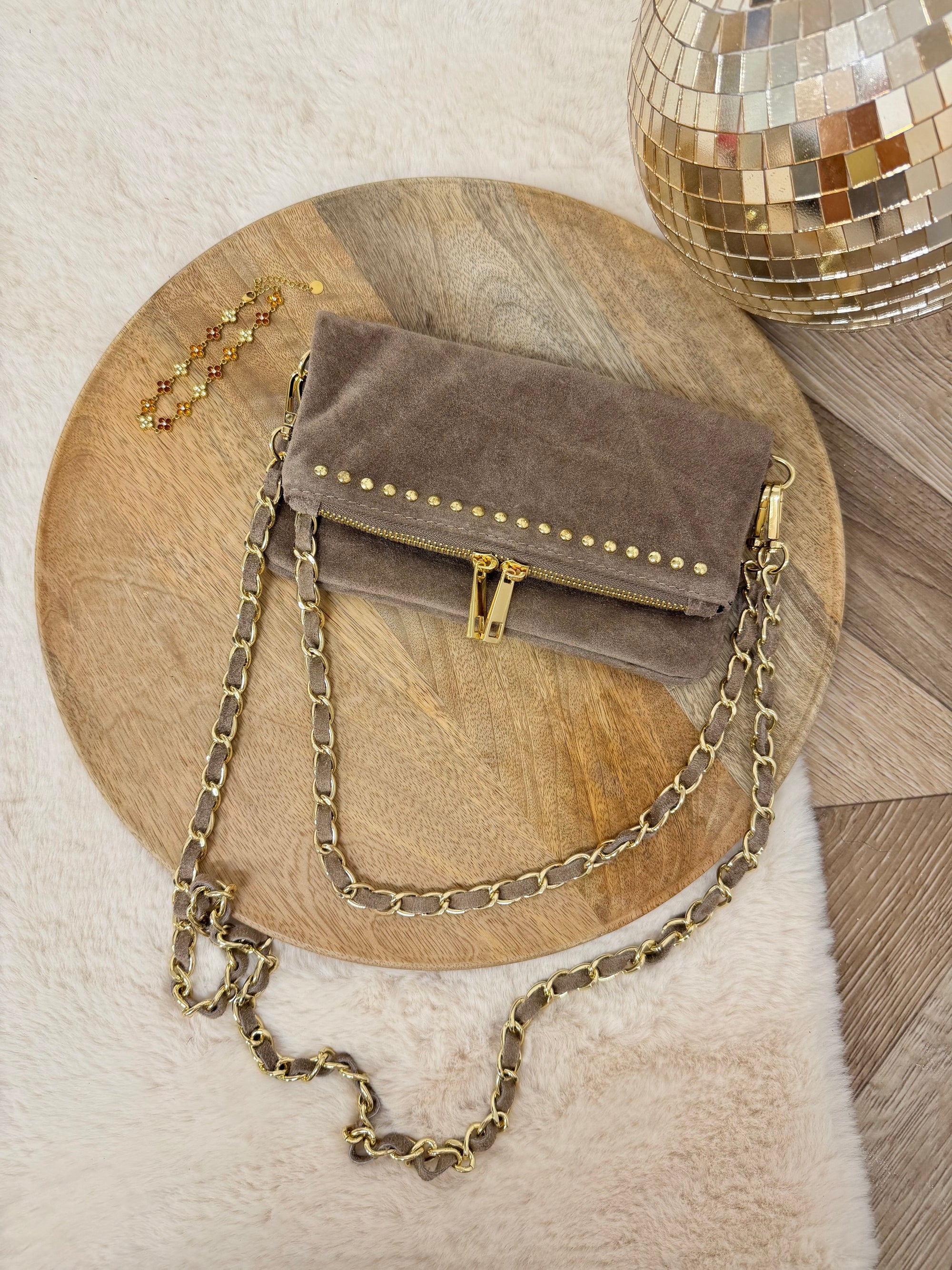 POCHETTE MAILY TAUPE