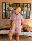 COMBI-SHORT NOÉE VIEUX ROSE