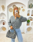 GILET CHLOÉ GRIS FONCÉ