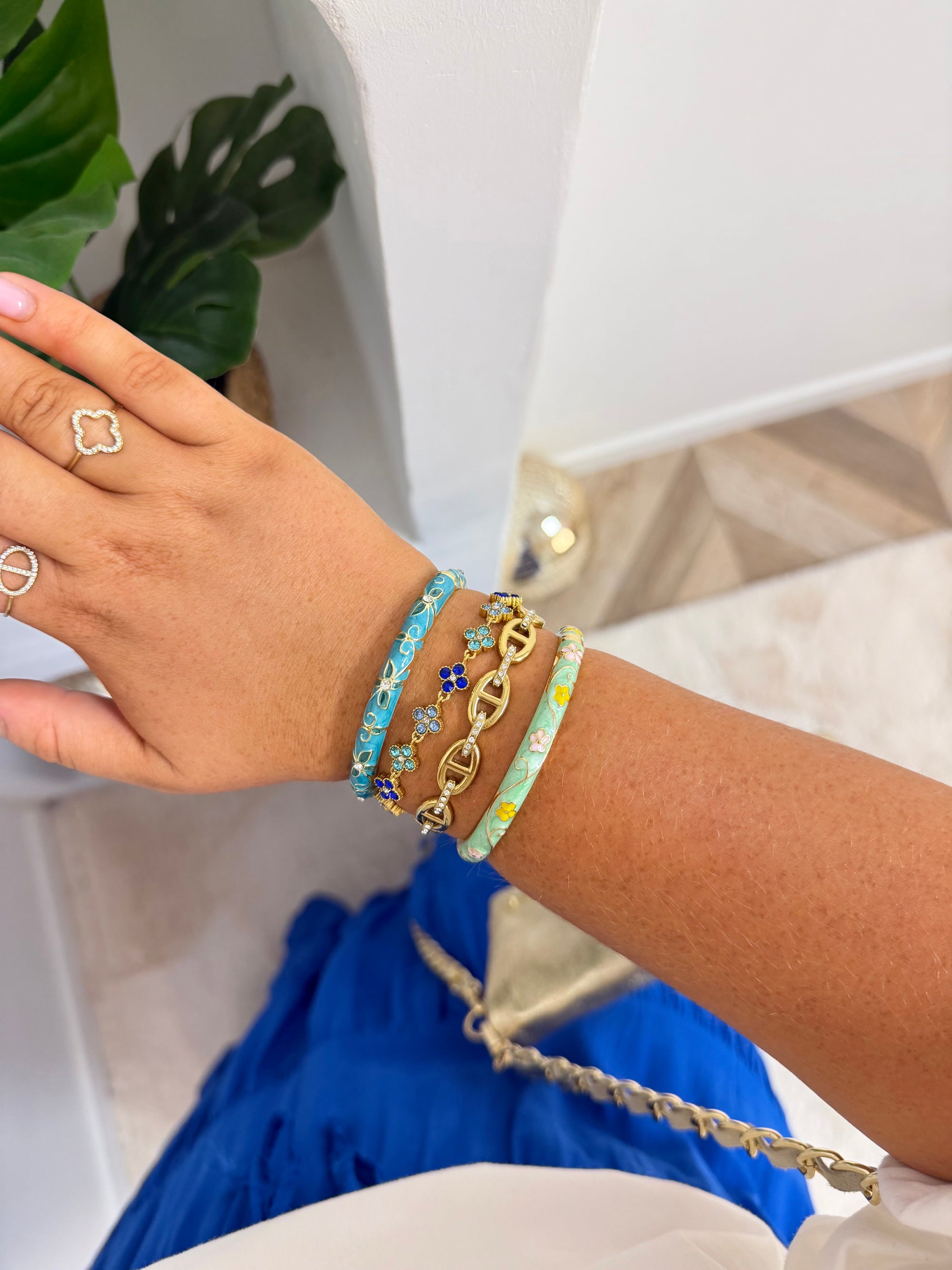 BRACELET ALMA STRASS BLEU