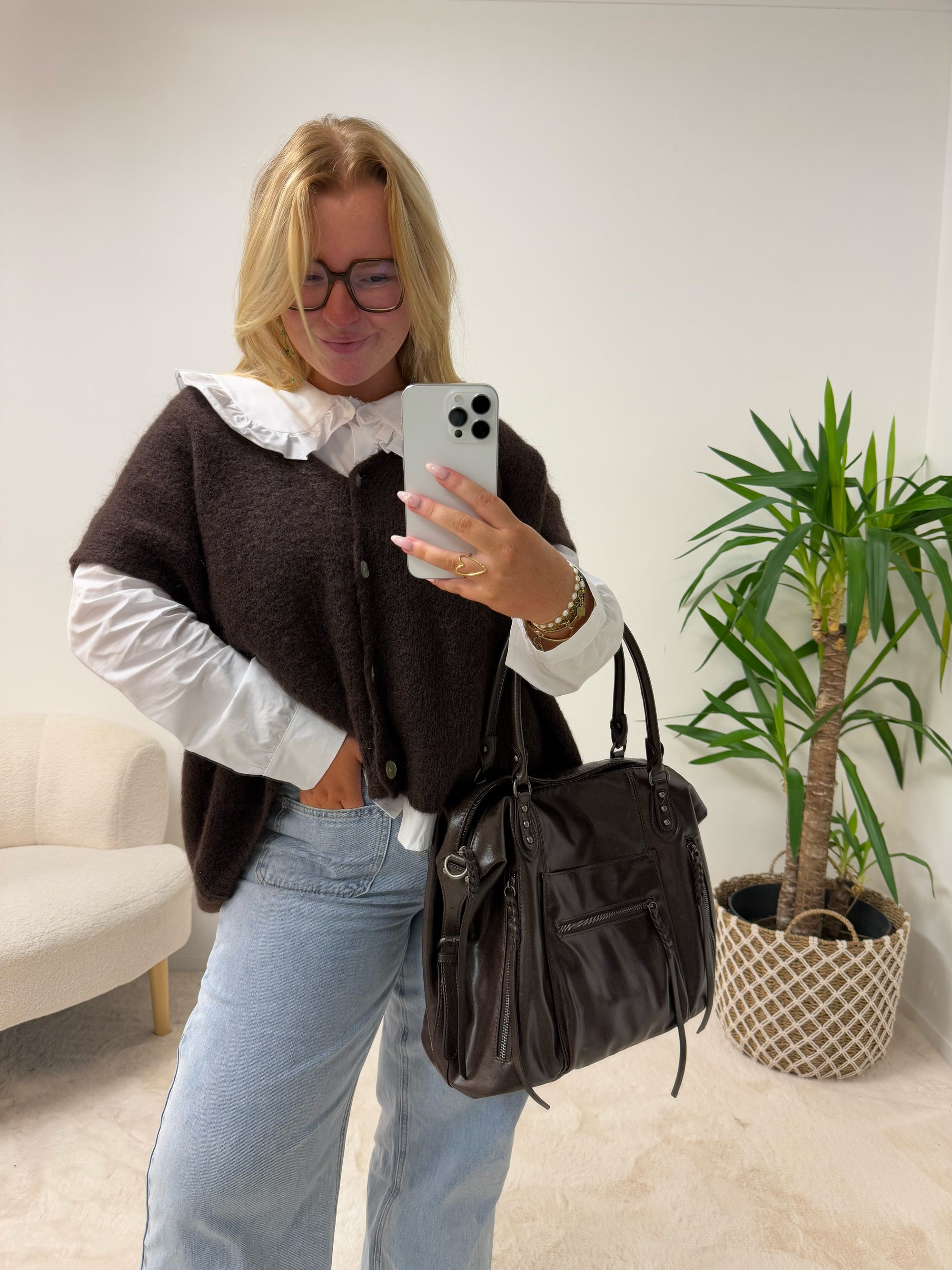 PULL NINON MARRON