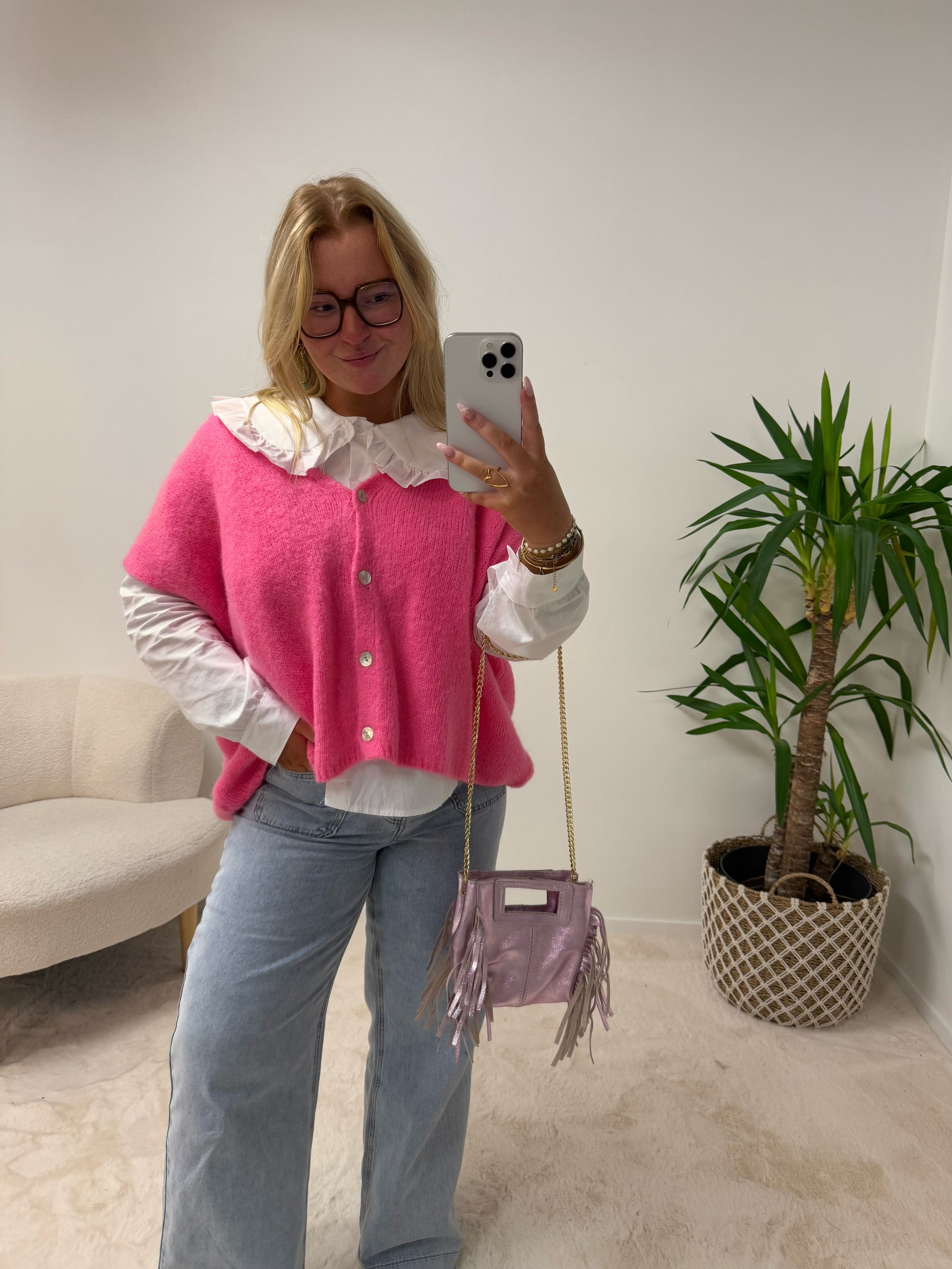 PULL NINON ROSE FLUO CLAIR