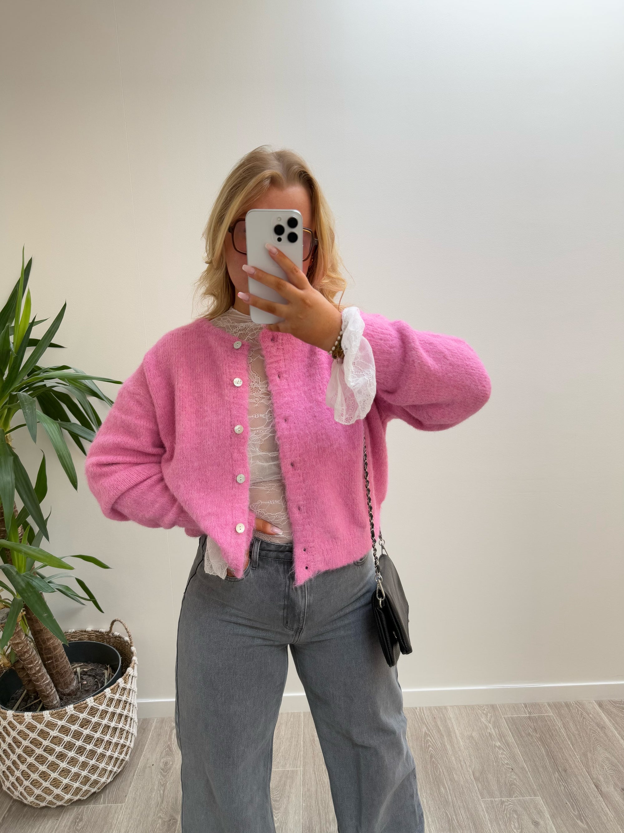 GILET CHLOÉ ROSE BONBON