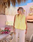 BLOUSE NŒUD RACHELLE JAUNE