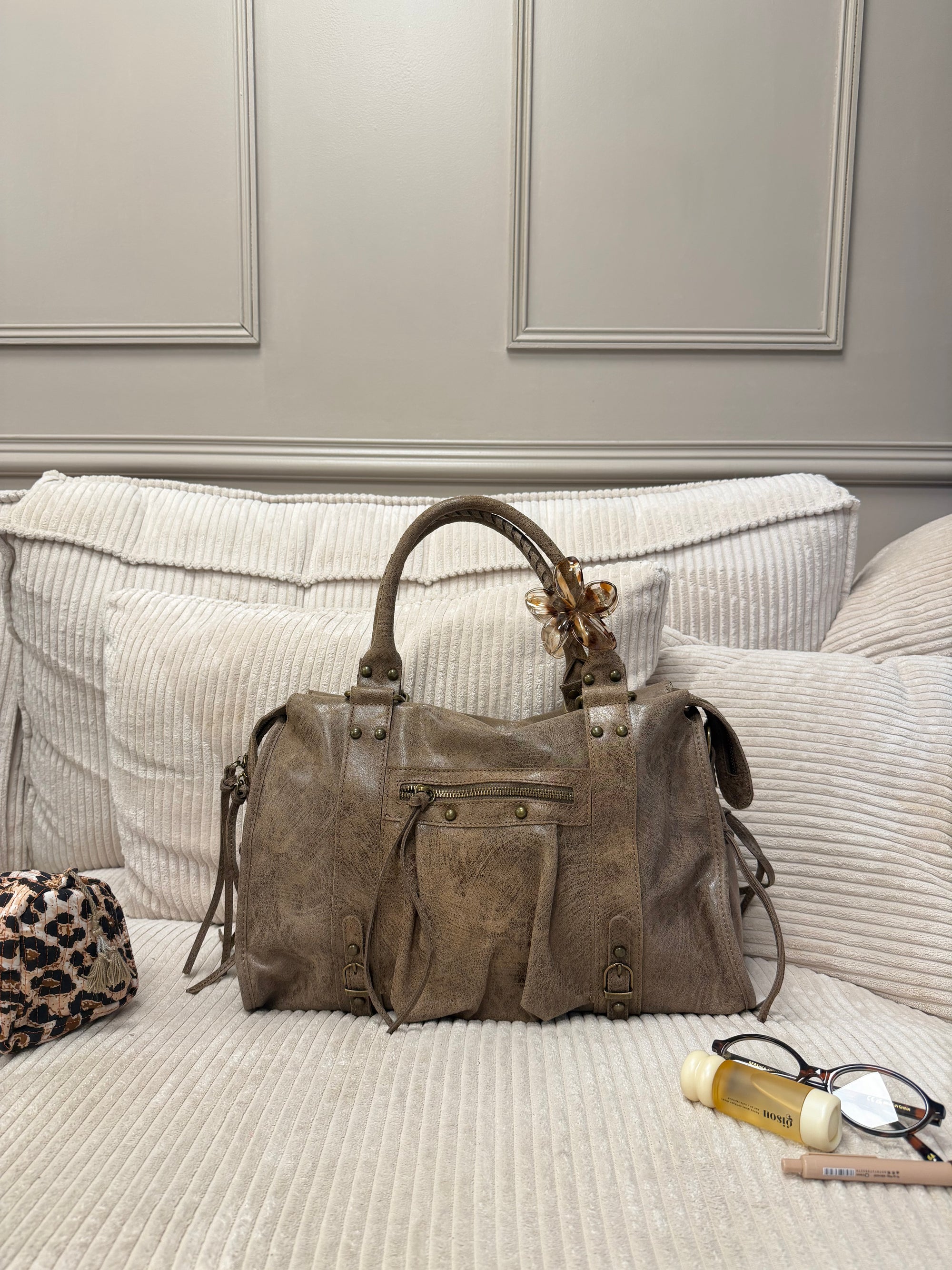 SAC ALIX XL TAUPE MAT