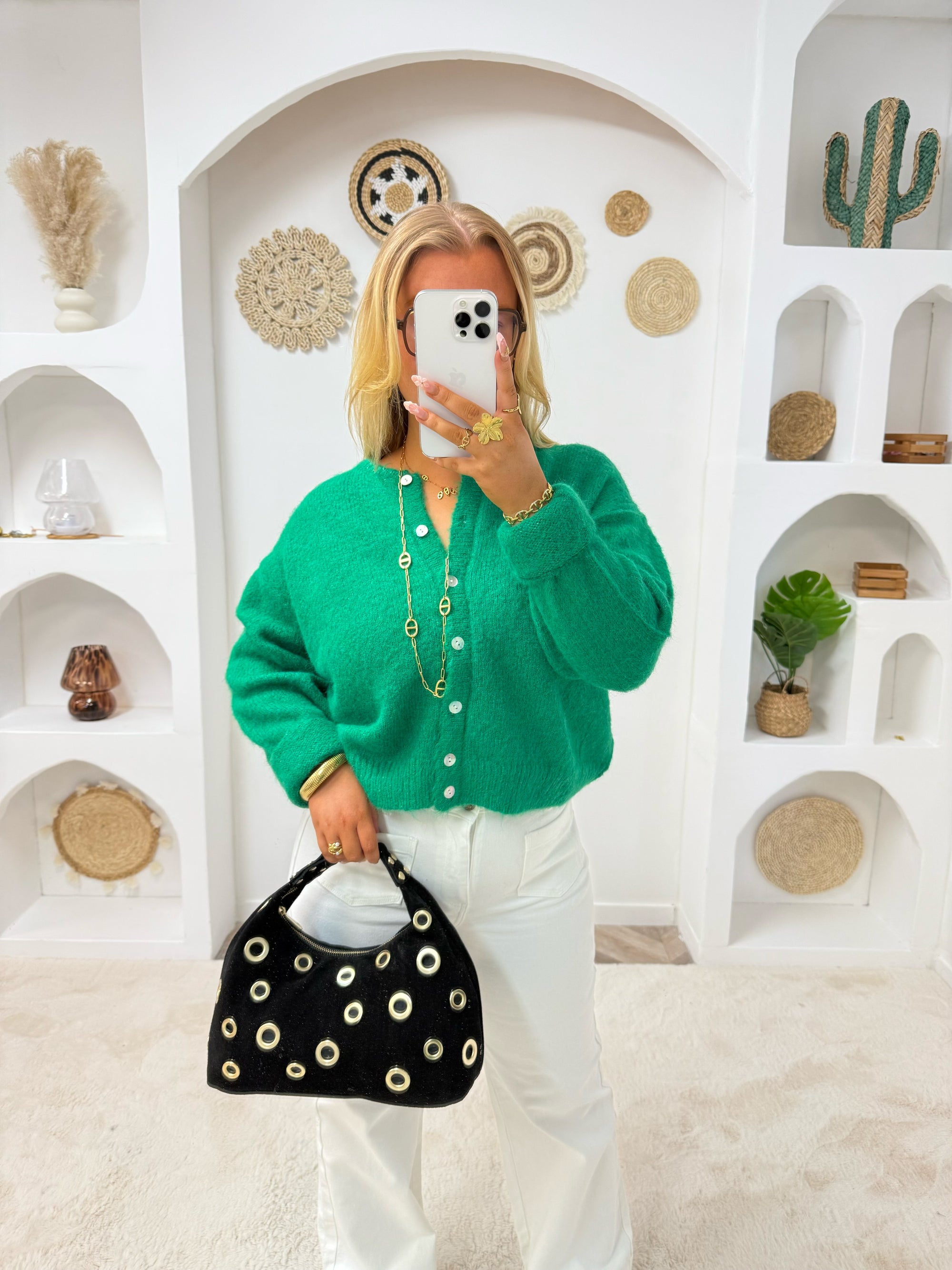 GILET CHLOÉ VERT