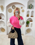 PULL NINON ROSE FLUO