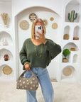 PULL VICTORIA KAKI FONCÉ