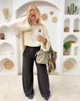 PANTALON BLANDINE MARRON
