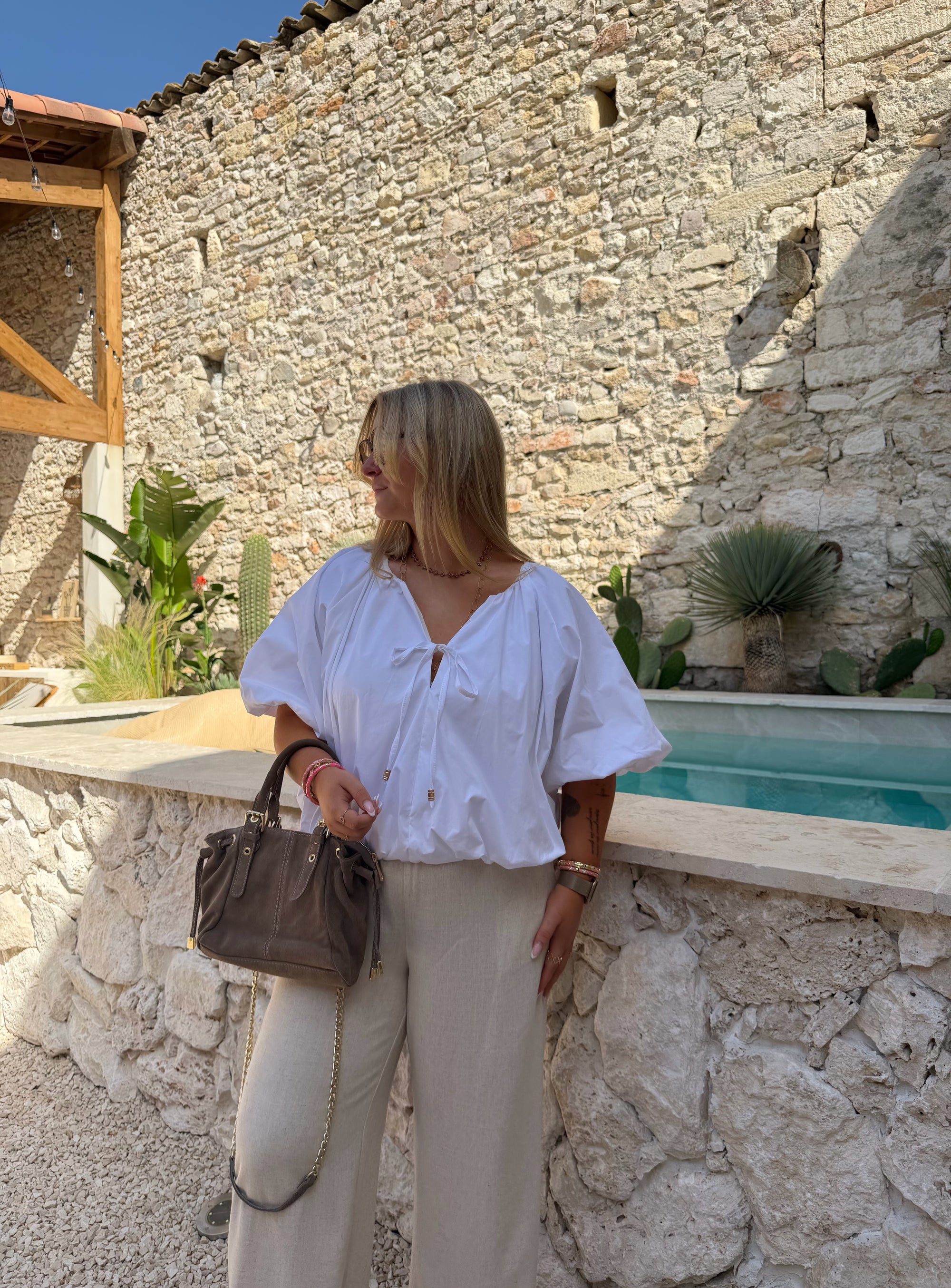 BLOUSE BOUFFANTE BLANCHE