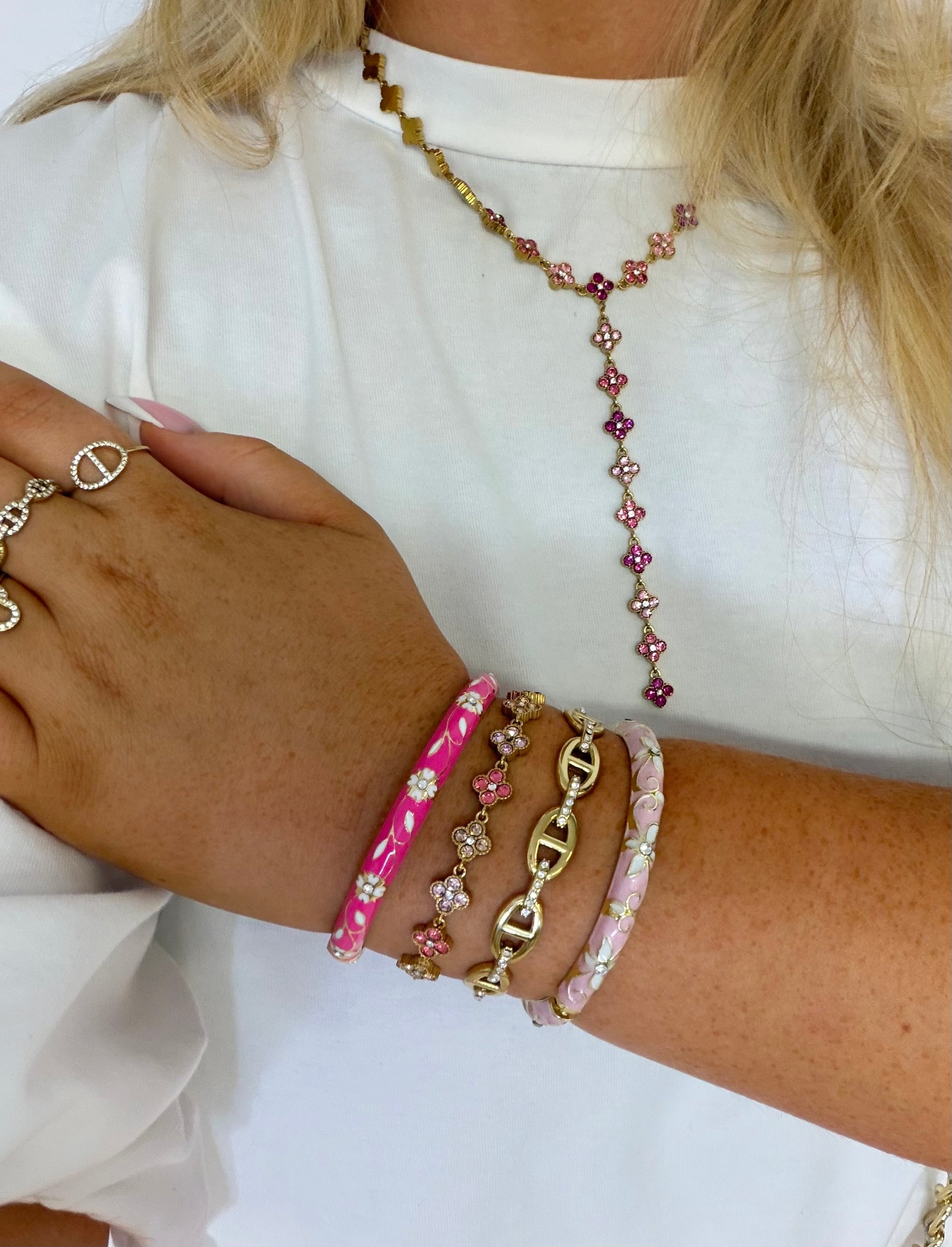 BRACELET ALMA STRASS ROSE