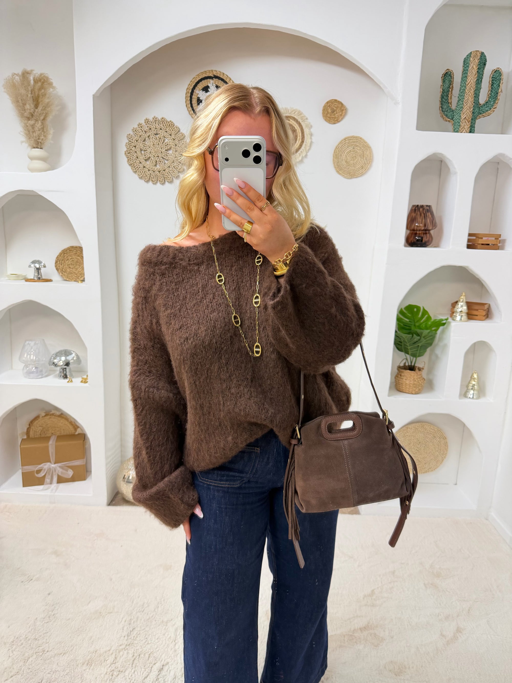 PULL DOUDOU CHOCOLAT