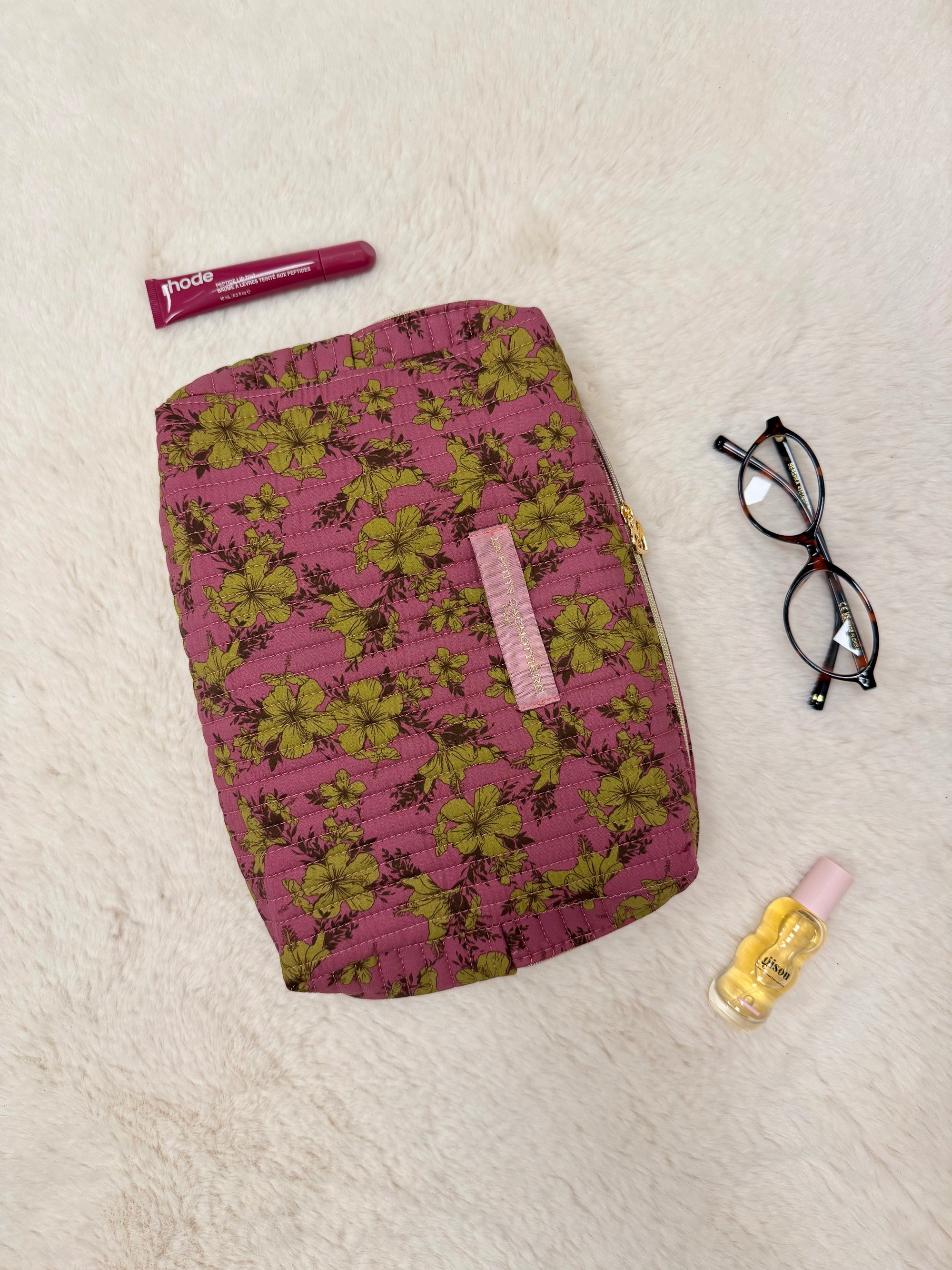POCHETTE IPAD / TROUSSE DE TOILETTE FRAMBOISE