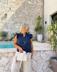 BLOUSE CASSANDRE BLEU MARINE