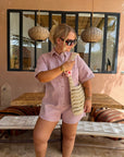 COMBI-SHORT NOÉE VIEUX ROSE
