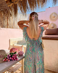 ROBE SELMA VERTE & BLEUE