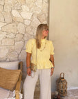 HAUT SMOCKÉ JAUNE