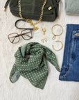 FOULARD MAÉNA POIS KAKI