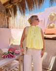 BLOUSE NŒUD RACHELLE JAUNE