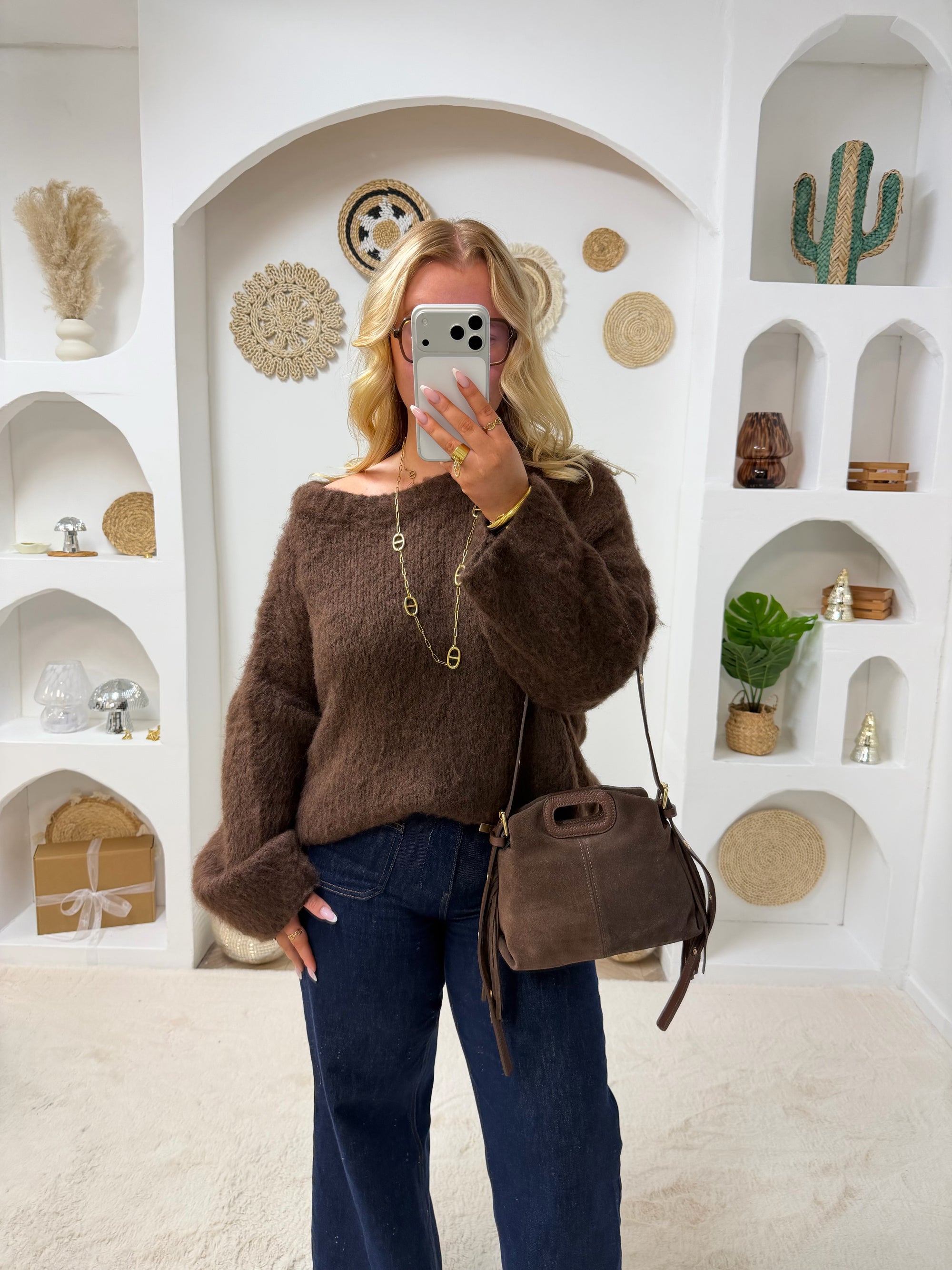 PULL DOUDOU CHOCOLAT