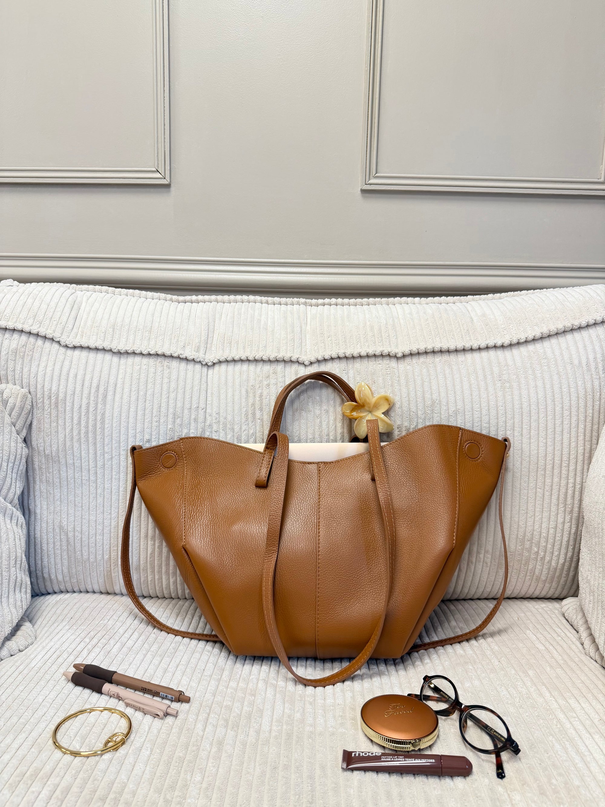 SAC EVA CAMEL GRAINÉ XL