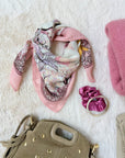 FOULARD MAÉNA ROSE