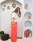 PANTALON FLUIDE ALMA CORAIL