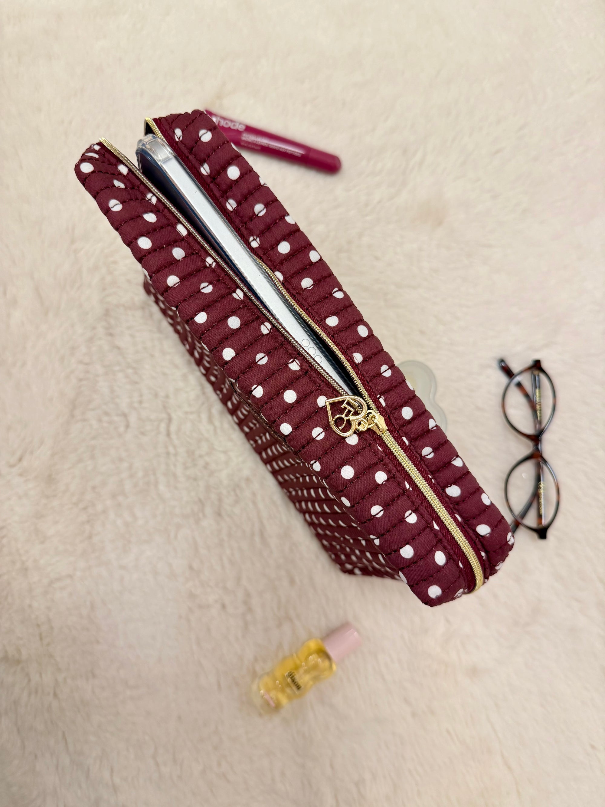 POCHETTE IPAD / TROUSSE DE TOILETTE POIS