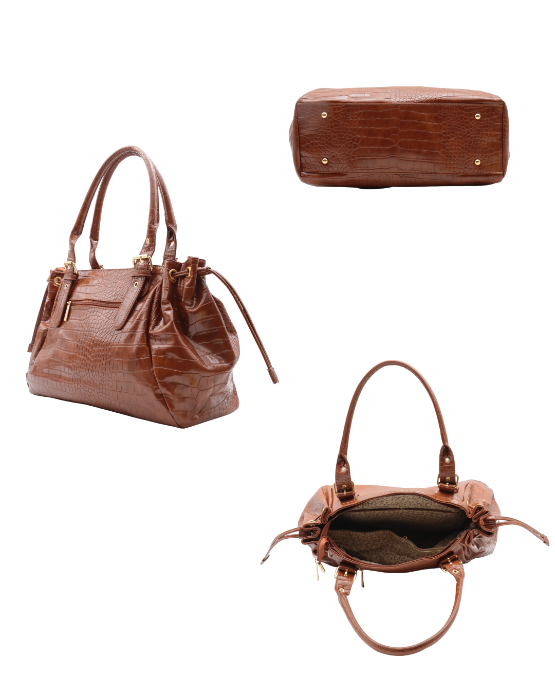 SAC LOU XL BORDEAUX CROCO